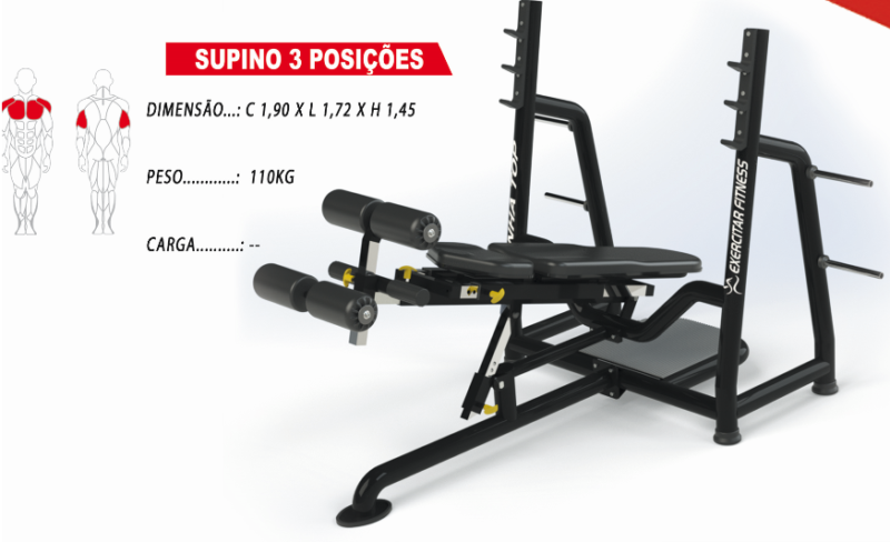 Supino 3 posições (Linha TOP)